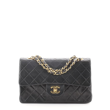 Chanel Vintage Classic Double Flap Bag Quilted Lambskin Small