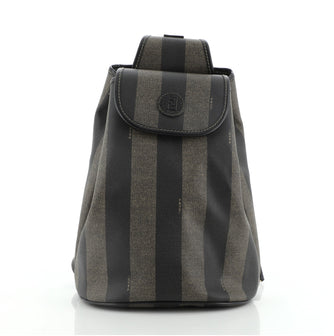 Fendi Pequin Sling Backpack Coated Canvas Medium