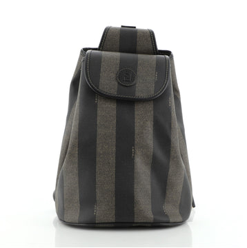 Fendi Pequin Sling Backpack Coated Canvas Medium