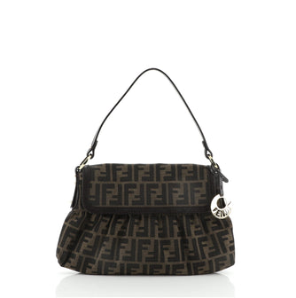 Fendi Chef Flap Bag Zucca Canvas Small