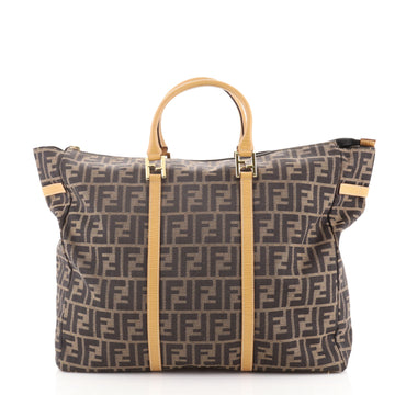 Fendi Vintage Zip Travel Tote Zucca Canvas Large
