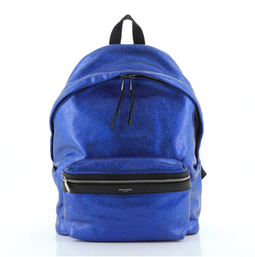 Saint Laurent City Backpack	Glitter Leather Medium