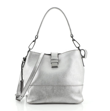 Miu Miu Madras Convertible Hobo Leather Small