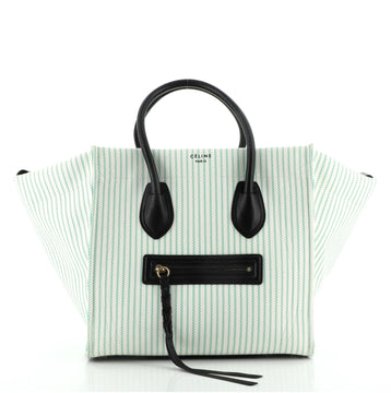 Celine Phantom Cabas Tote Striped Canvas Small