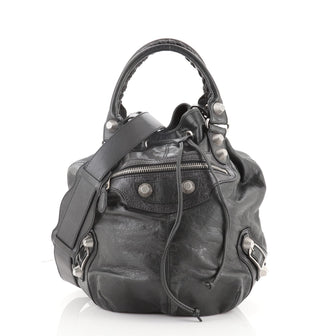 Balenciaga Pom Pon Giant Studs Bag Leather