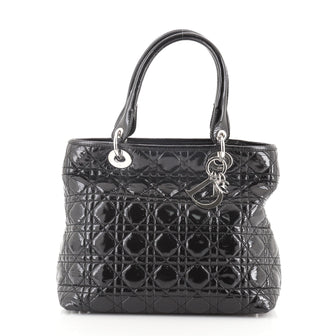 Christian Dior Lady Dior Soft Tote Cannage Quilt Patent Large