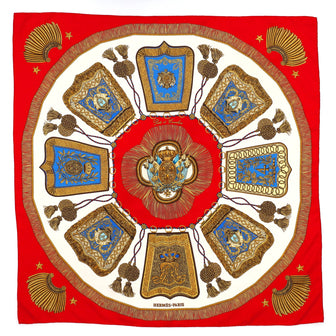 Hermes Poste et Cavalerie Scarf Printed Silk 90