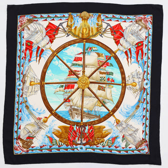 Hermes Vive le Vent Scarf Printed Silk 90