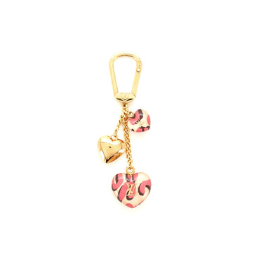 Louis Vuitton Leopard Heart Bag Charm and Key Holder Metal and Resin