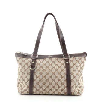 Gucci Abbey Zip Tote GG Canvas Medium