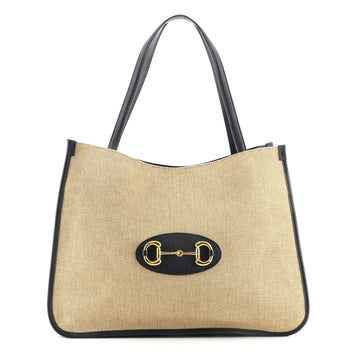 Gucci 1955 Horsebit Tote Canvas and Leather Medium