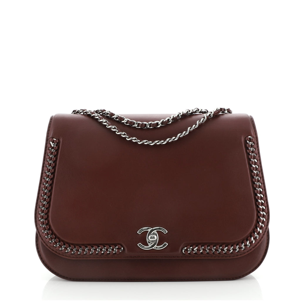 Chanel Braided Chic Flap Bag Calfskin Medium Red 6577726