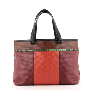 Bottega Veneta Open Tote Colorblock Micro-Intrecciato Calfskin Large