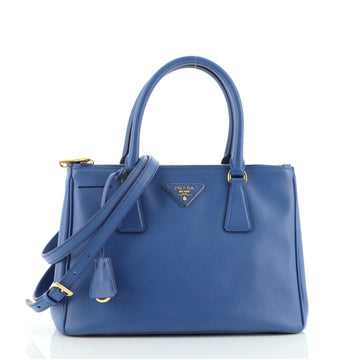 Prada Double Zip Lux Tote Saffiano Leather Small