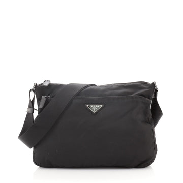 Prada Zip Messenger Bag Tessuto Medium