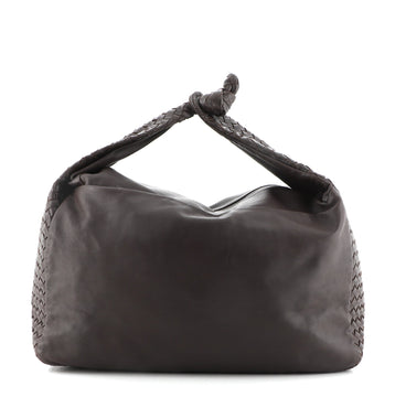 Bottega Veneta Knot Hobo Leather with Intrecciato Detail Large