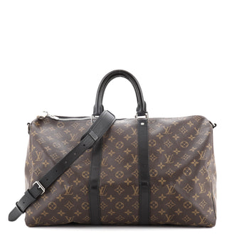 Louis Vuitton Keepall Bandouliere Bag Macassar Monogram Canvas 45