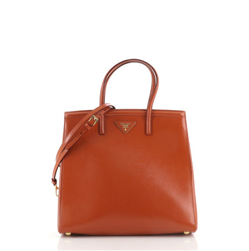 Prada Slim Convertible Tote Vernice Saffiano Leather Medium
