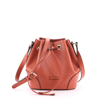 Gucci Bright Bucket Bag Diamante Leather Small