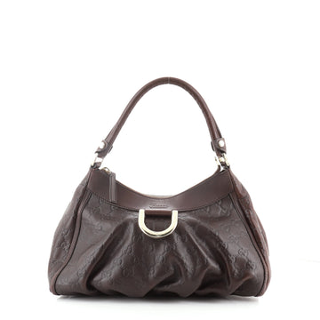 Gucci D Ring Hobo Guccissima Leather Medium
