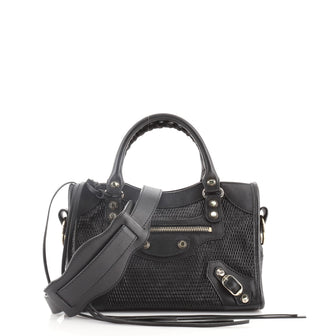 Balenciaga City Classic Studs Bag Perforated Leather Mini