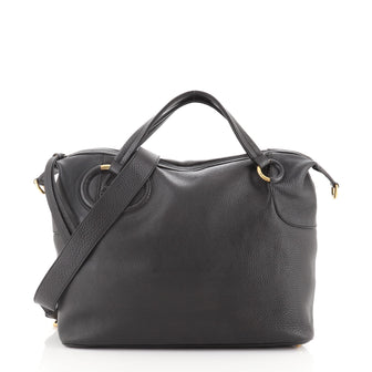 Gucci Twill Satchel Leather