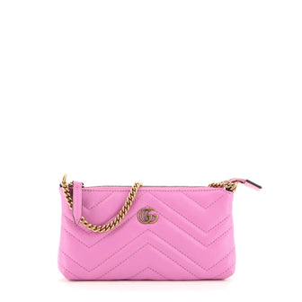 Gucci GG Marmont Chain Shoulder Bag Matelasse Leather Mini