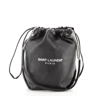Saint Laurent Teddy Bucket Bag Leather Small