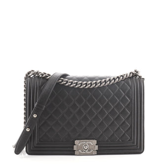 Chanel Boy Flap Bag Quilted Lambskin New Medium