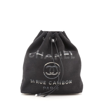 Chanel Deauville Backpack Canvas Large