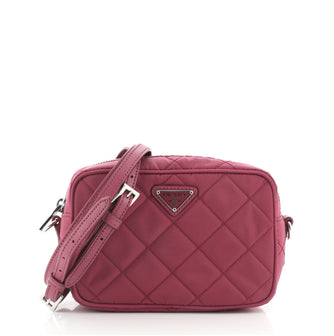 Prada Crossbody Bag Quilted Tessuto Small