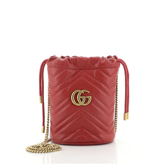 Gucci GG Marmont Bucket Bag Matelasse Leather Mini