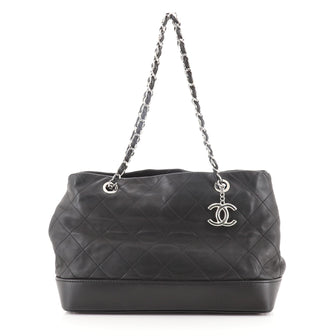 Chanel CC Soft Charm Tote Quilted Lambskin Medium