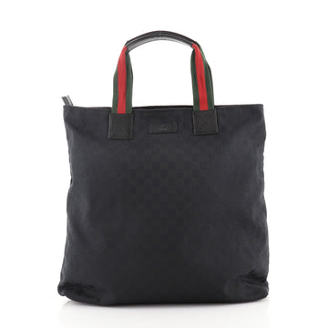 Gucci Web Strap Shopper GG Coated Canvas Tall