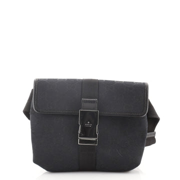 Gucci Buckle Waist Bag GG Canvas Small