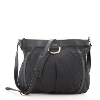 Gucci D Ring Messenger Bag GG Canvas Large