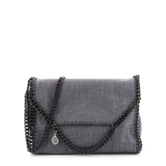 Stella McCartney Falabella Flap Shoulder Bag Denim Large