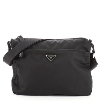 Prada Zip Messenger Bag Tessuto Medium
