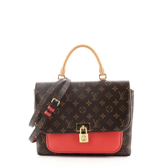Louis Vuitton Marignan Handbag Monogram Canvas with Leather