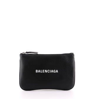 Balenciaga Everyday Logo Pouch Printed Leather Small