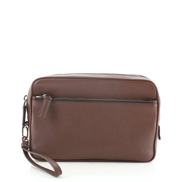 Prada Wristlet Zip Pouch Vitello City Medium