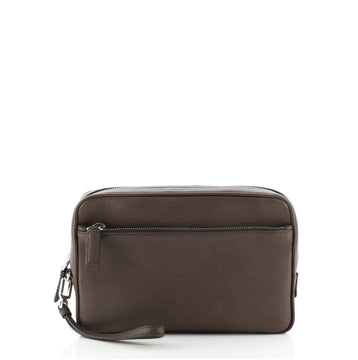 Prada Wristlet Zip Pouch Vitello City Medium