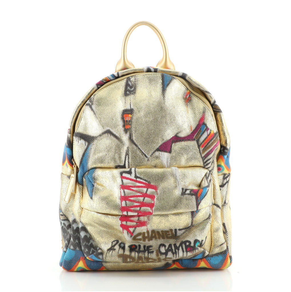 Chanel Gold Graffiti Street Spirit Backpack – LuxuryPromise