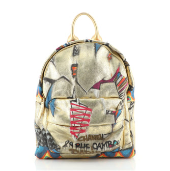 Chanel Paris-New York Street Spirit Backpack Graffiti Printed Canvas