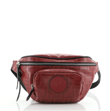 Fendi Front Pocket Waist Bag Zucca Coated Canvas