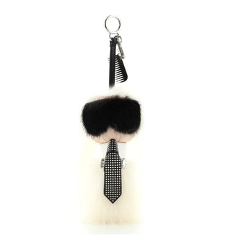 Fendi Karlito Bag Charm Fur with Leather