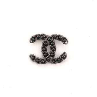 Chanel CC Chain Brooch Metal with Faux Pearl