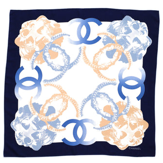 Chanel CC Animal Scarf Printed Silk