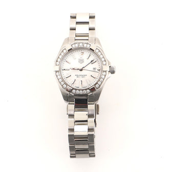 Tag Heuer Aquaracer 300M Quartz Watch Stainless Steel with Diamond Bezel and Mother-of-Pearl 27