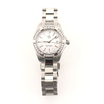 Tag Heuer Aquaracer 300M Quartz Watch Stainless Steel with Diamond Bezel and Mother-of-Pearl 27
